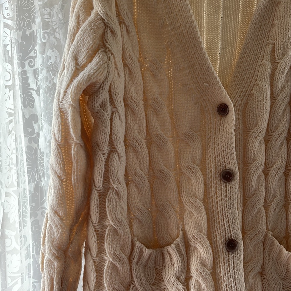 Cream Knit Cardigan - Picture 2 of 3